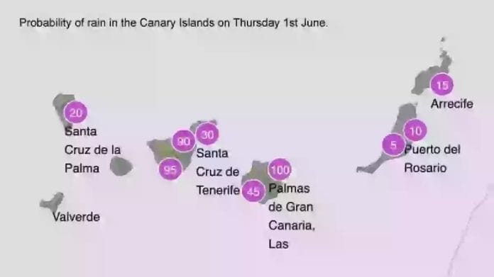 Pirmaja birzelio savaite Kanaru salose prasides lietus