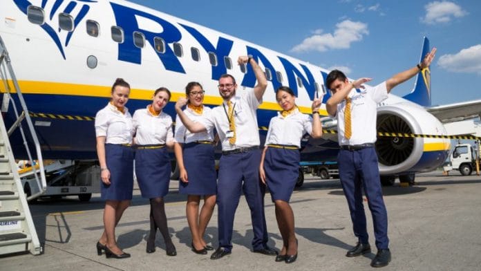 Ryanair ziemos sezono metu vykdys skrydzius tarp salyno ir keturiu zemynines Ispanijos miestu
