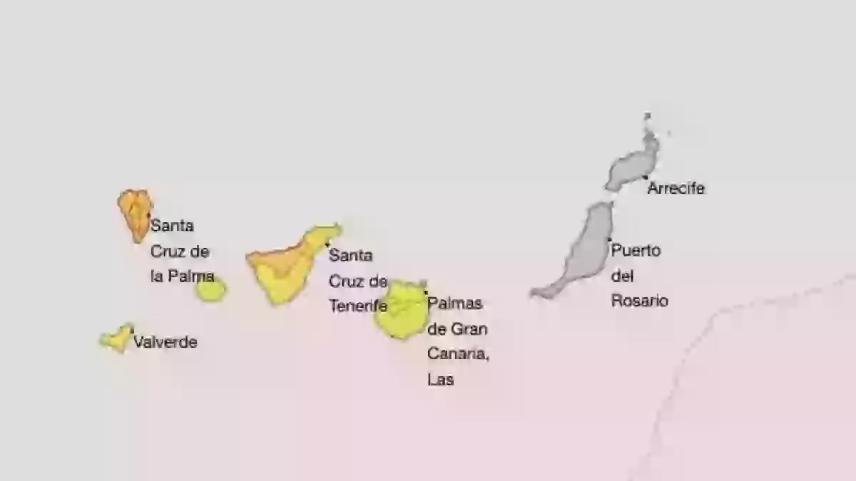 Kanaru salos pradeda savaite su geltonais ir oranziniais oru perspejimais