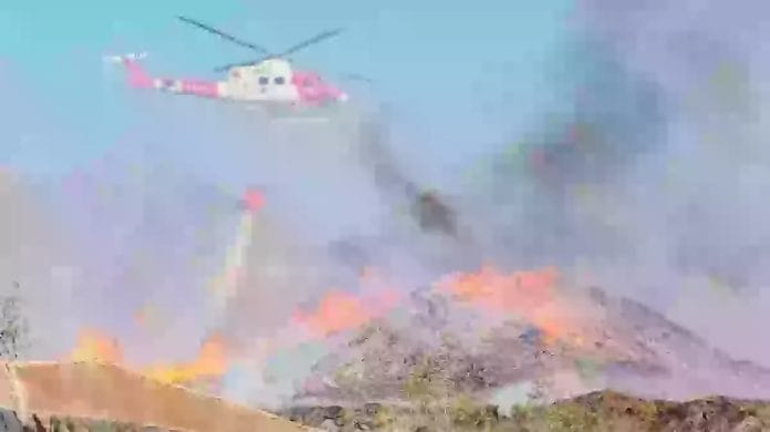 Pietineje Tenerifes dalyje esancioje kompostavimo gamykloje kiles gaisras dabar apima 35 000 kvadratiniu metru plota